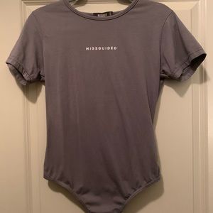 Charcoal gray MISSGUIDED bodysuit